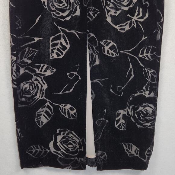 Robbie Bee Black Velvet Burnout Dress Women’s SZ 6 Asian Inspired Cap Slv VNTG - Picture 8 of 16